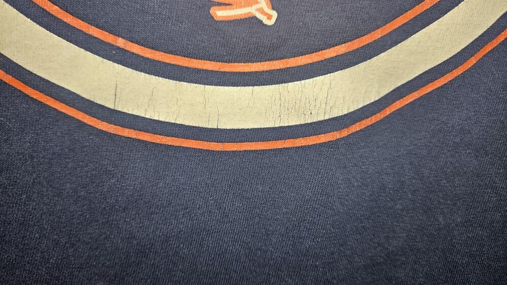Vintage Auburn Tigers Delta Pro Weight T-Shirt 3XL Navy NCAA College Football - Picture 3 of 6